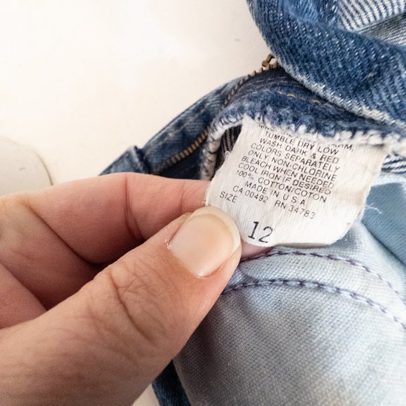 Vintage Lee Womens Size 12 Skirt High Rise Medium Wash A Line Mid Rise Pockets - Picture 7 of 7